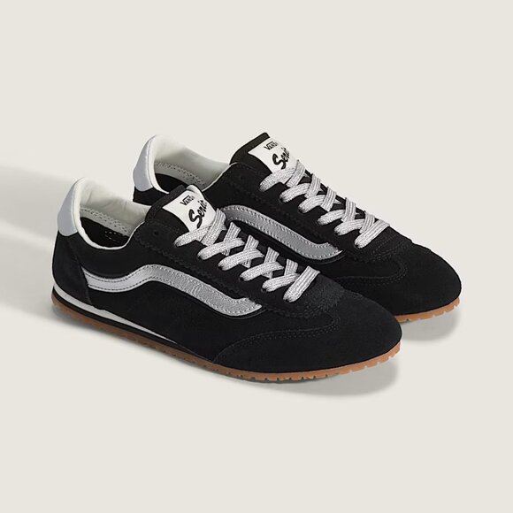 Vans Super Lowpro Suede Sneakers Skate Shoes Black/Silver VN000E89YG4 Mens 10 US - Picture 10 of 13